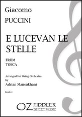 E lucevan le stelle Orchestra sheet music cover